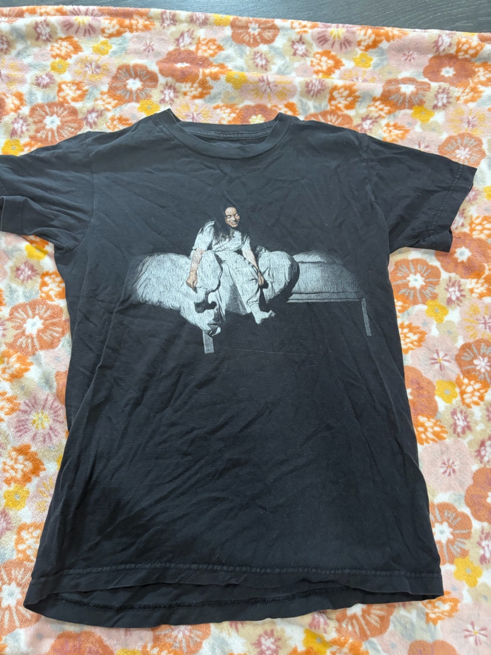Billie Eilish Graphic Tee with Monochrome Illustration